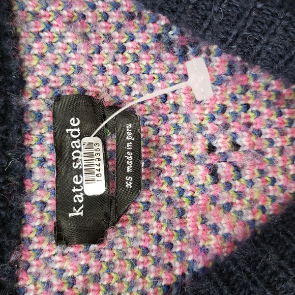 Kate Spade Faire Isle Multicolor Chevron Wool Alpaca Blend Sweater Size XS - Picture 5 of 7